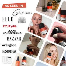 Beauty by Earth cream being dabbed on skin demonstrating non-greasy absorption