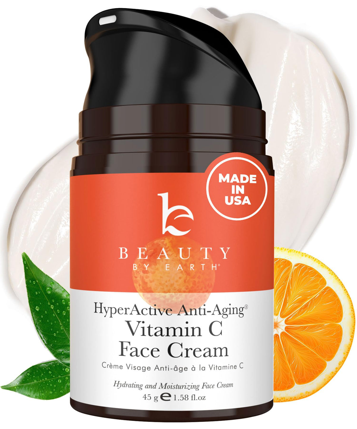 Beauty by Earth jar front view showing label and clean organic branding for trust