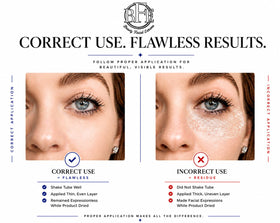 Beauty Facial Extreme on model makeup-ready eyes for refreshed camera look