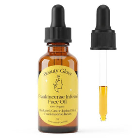 Beauty Glow front bottle showing label and glass dropper for clear identification and trust