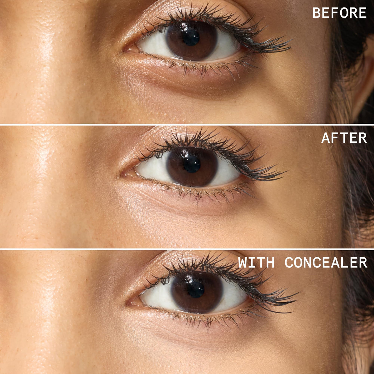 Beauty Pie before and after under-eye brightening for visible lift