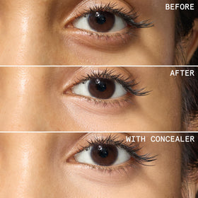 Beauty Pie before and after under-eye brightening for visible lift