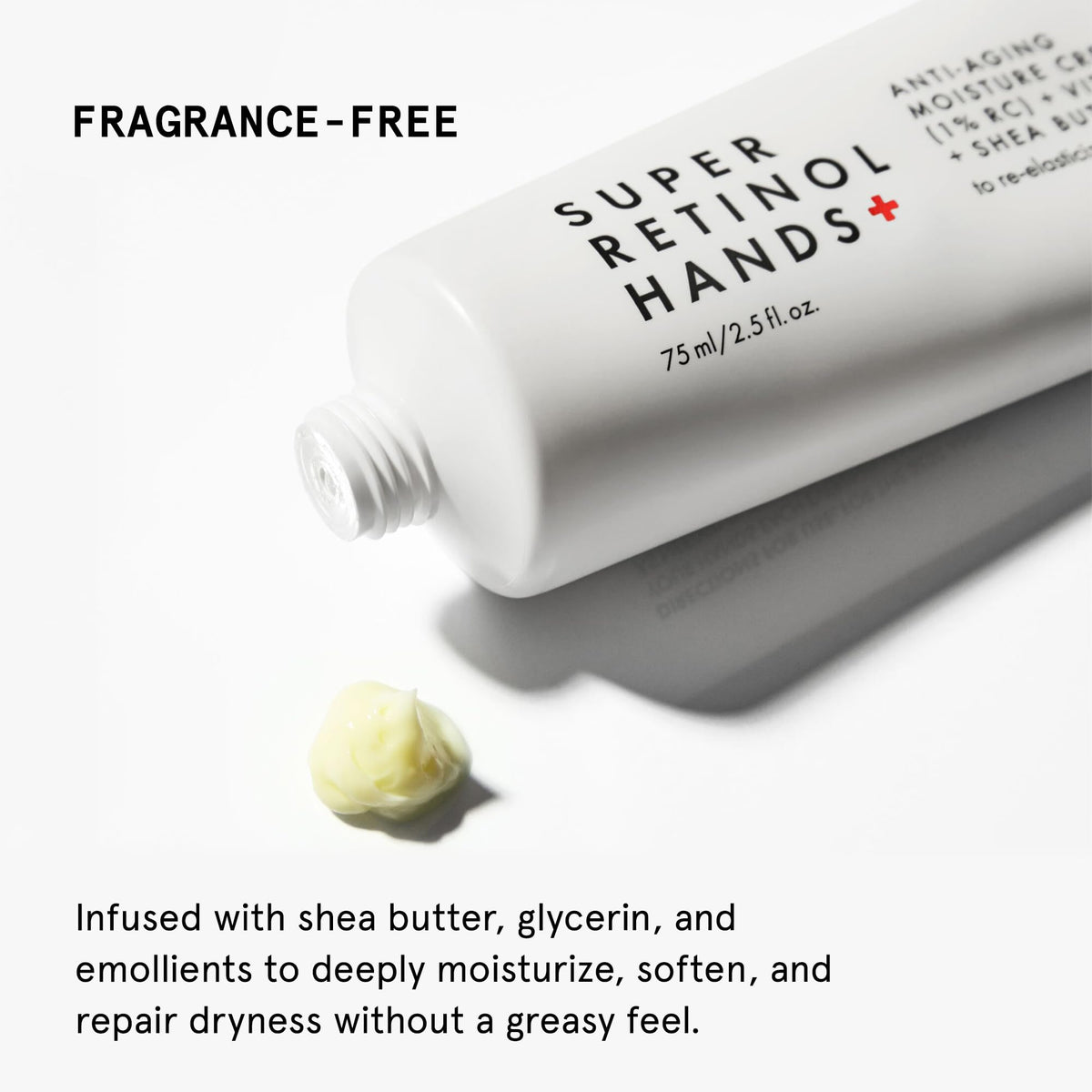 Beauty Pie label closeup active listing revealing 1% retinol complex transparency