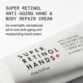 Beauty Pie tube on hand scale displaying product size and travel friendly convenience