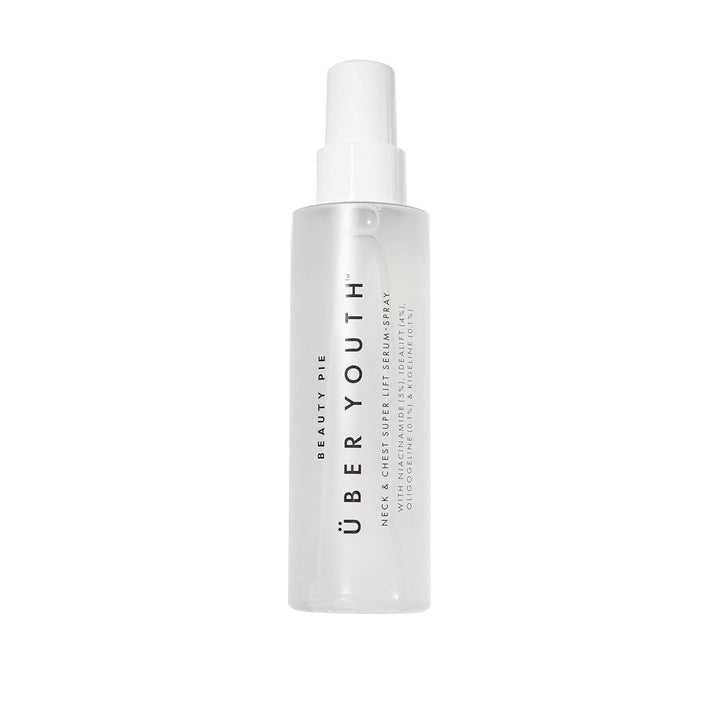 Beauty Pie front packaging showing sleek bottle and firming benefits