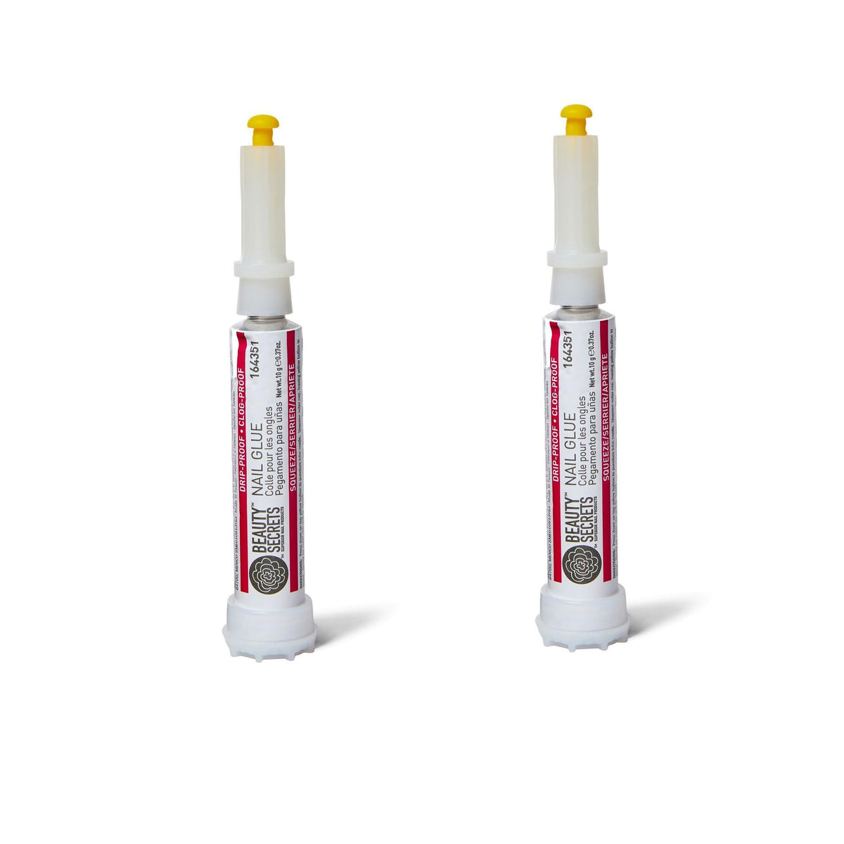 BEAUTY SECRETS front packaging showing two glue tubes and branding benefit: instant bond