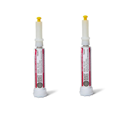BEAUTY SECRETS front packaging showing two glue tubes and branding benefit: instant bond