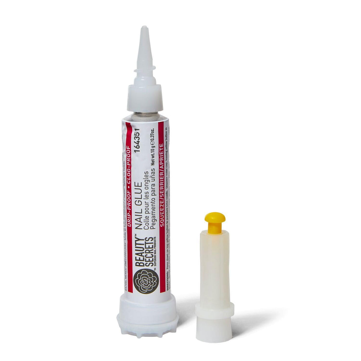 Beauty Secrets precision nozzle close-up showing anti-clog tip for controlled application