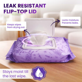 BEAUTYfRIZZ wipe in hand pulled from pack for on-the-go convenience
