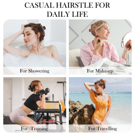 Beauty.H.C color range laid out displaying eight pastel colors for styling