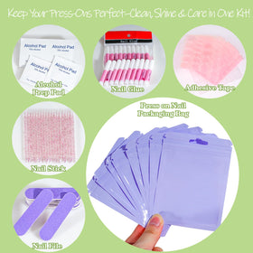 Bebbtiy prep pad and nail glue detail showing readiness for adhesion benefit cleaner nails