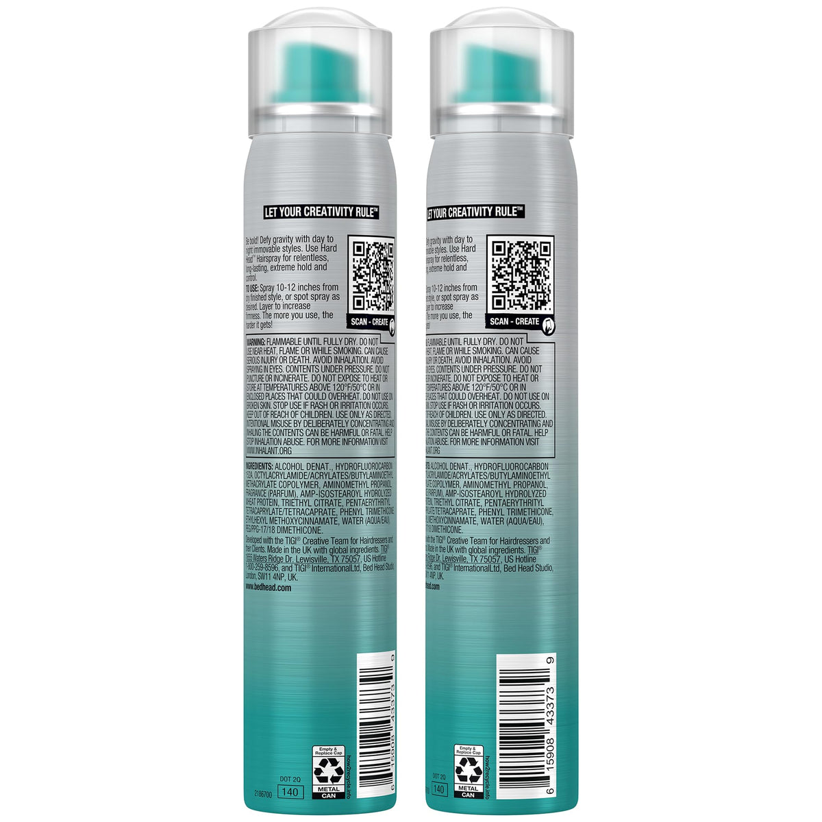 Bed Head can detail with spray cap close-up for precise application benefit