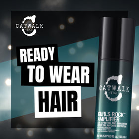 Bed Head Catwalk label close-up highlighting key nourishing ingredients