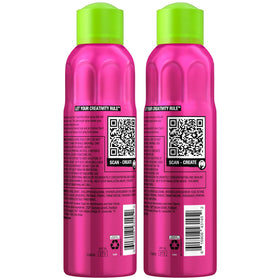 Close-up mist from Bed Head Head Rush highlighting fine spray for even shine