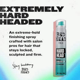 Bed Head spray mist texture close-up demonstrating instant-dry performance