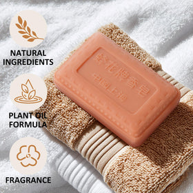 Bee & Flower rich lather from sandalwood bar, cleansing and moisturizing benefit