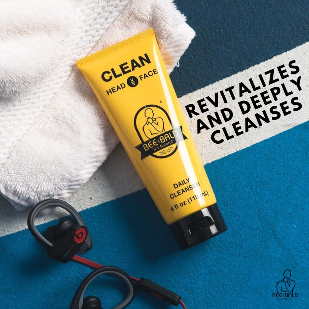 Bee Bald ingredients honey and bee pollen emphasizing natural care