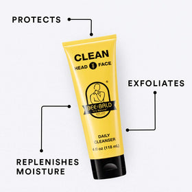 Bee Bald back label and instructions for clear ingredient information
