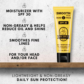 Bee Bald cream texture close-up showing lightweight non-greasy benefit