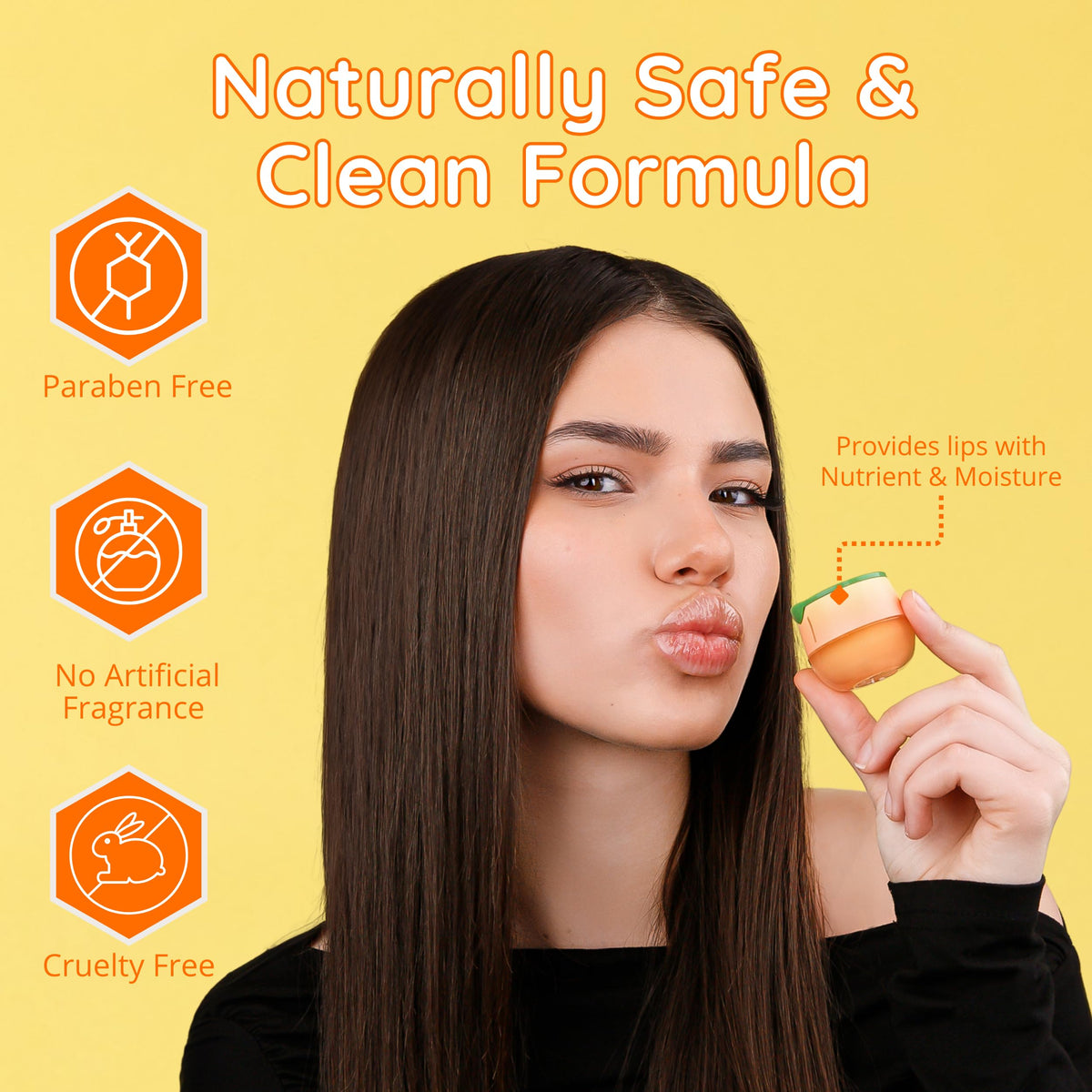 Bee Balm thick overnight mask on lips demonstrating long-lasting protection