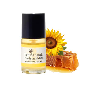 Bee Naturals front bottle showing label and compact travel size for easy carrying