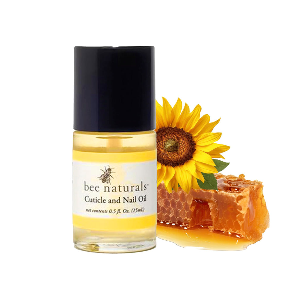 Bee Naturals front bottle showing label and compact travel size for easy carrying