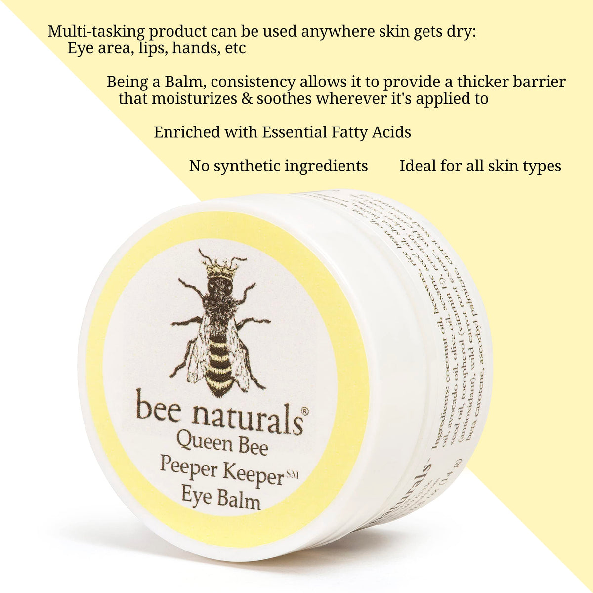 Bee Naturals application on finger demonstrating easy targeted use
