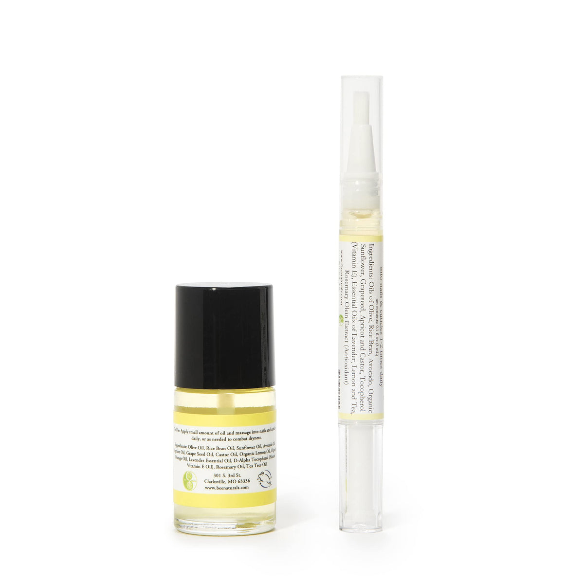 Bee Naturals pen application closeup demonstrating precise cuticle delivery