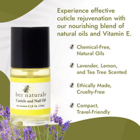 Bee Naturals oil texture drop detail highlighting non-greasy absorption
