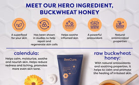 BeeCure application on hand demonstrating calming relief and moisture