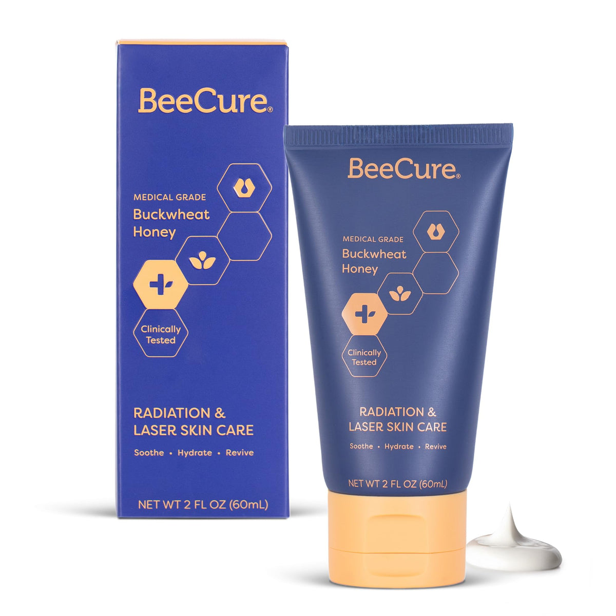 BeeCure front packaging showing 2 fl oz tube and soothing promise
