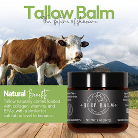 Beef Balm being applied to hand demonstrating fast absorption and moisturization