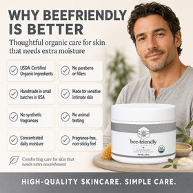 BeeFriendly jar bottom detail with batch number for product traceability