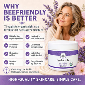 BeeFriendly before and after visuals showing improved skin texture