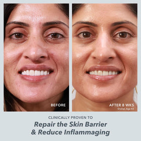 Beekman 1802 application with fingers demonstrating easy absorption and glow