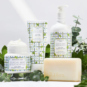 Beekman 1802 wipes on bathroom vanity with towel, spa-inspired cleansing routine