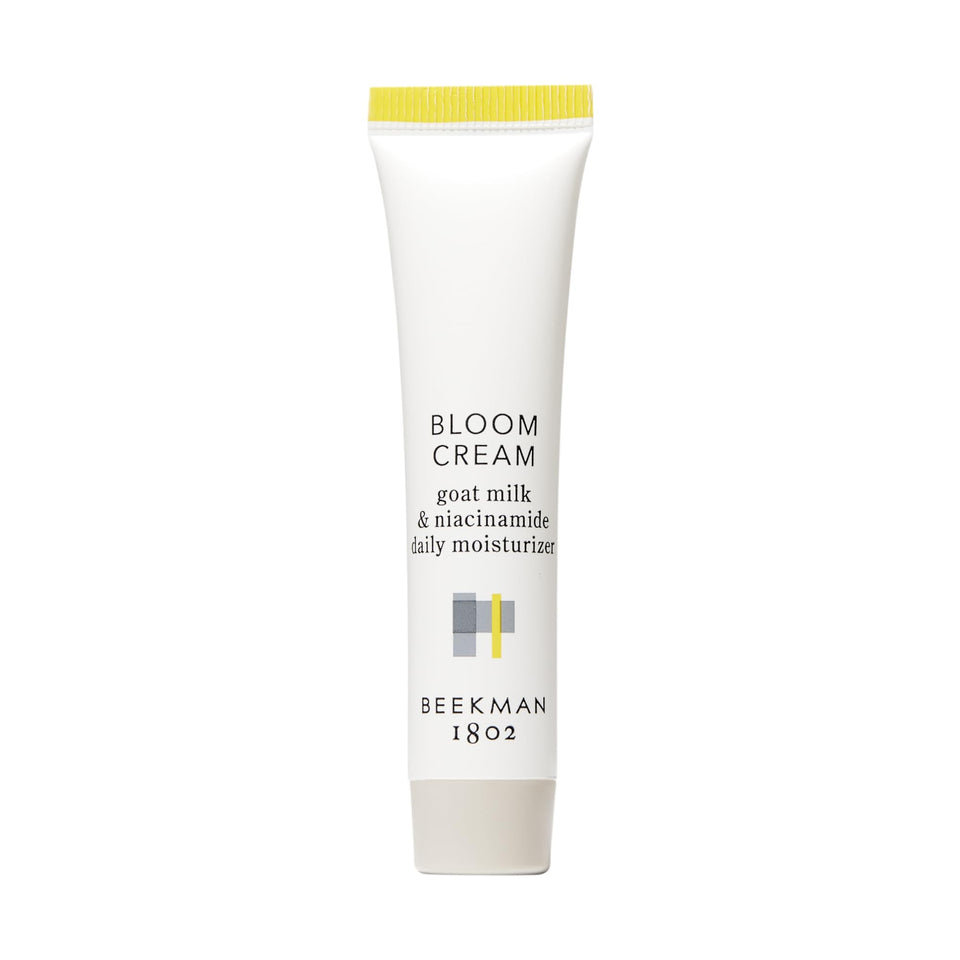 Beekman 1802 front jar view showing compact travel-friendly moisturizer