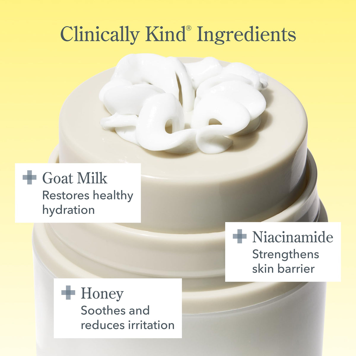 Beekman 1802 open jar texture demonstrating lightweight cream and fast absorption