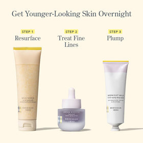 Beekman 1802 Dream Booster staged on bedside shelf as part of a soothing nighttime routine