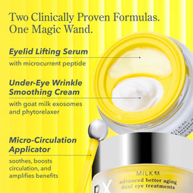 Beekman 1802 eye cream texture swatched to show creamy hydration and smoothing