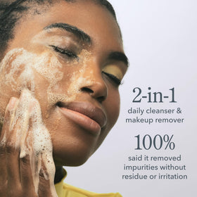 Beekman 1802 foam in hand illustrating mild lather and rinseability