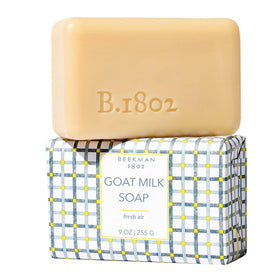 Beekman 1802 front packaging showing bar and fresh air scent, clear branding and benefit