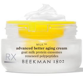 Beekman 1802 jar front view showing product and branding for confident skincare