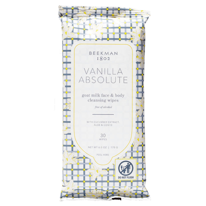 Beekman 1802 front packaging tub showing Vanilla Absolute and benefits