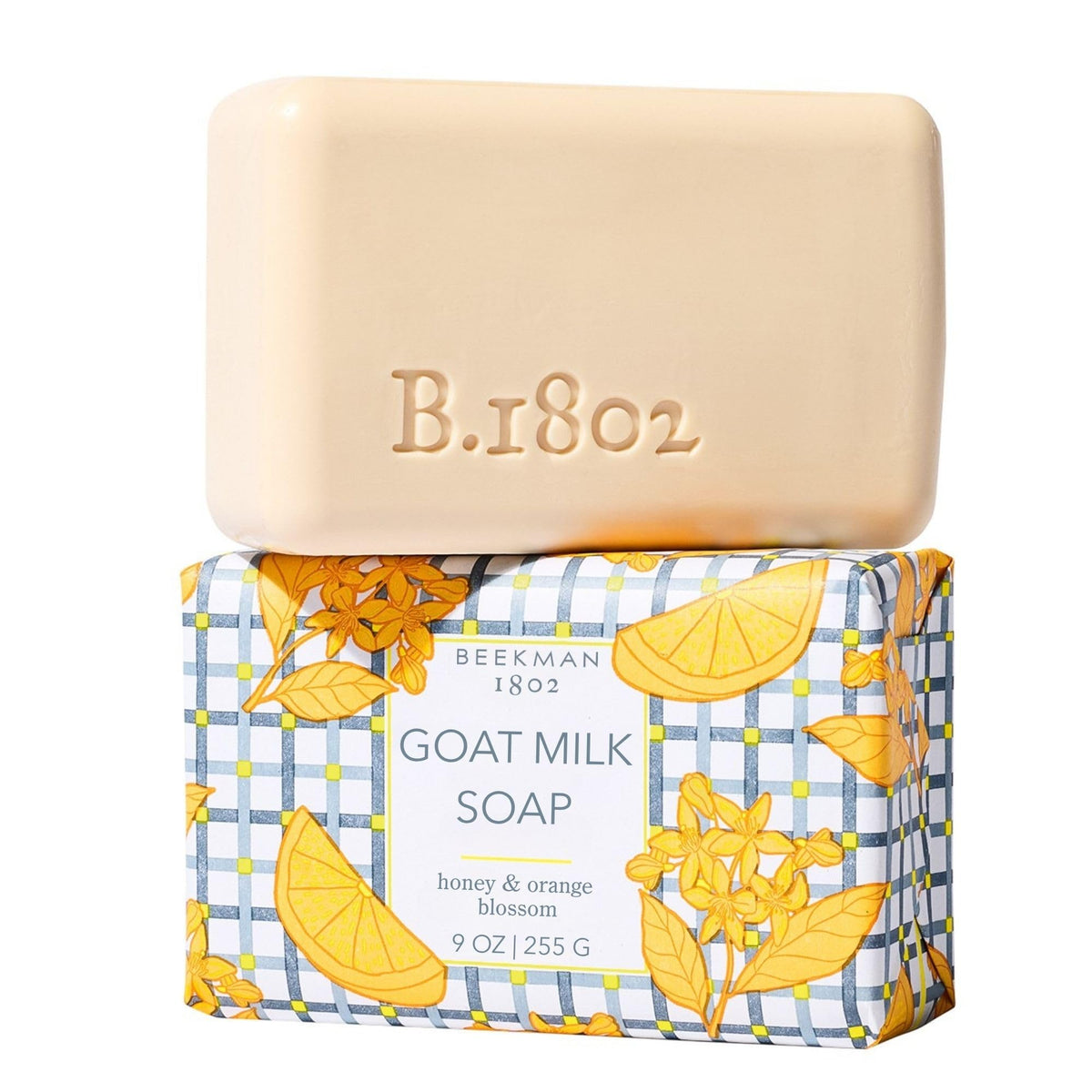 Beekman 1802 front packaging showing honey orange blossom scent and benefits