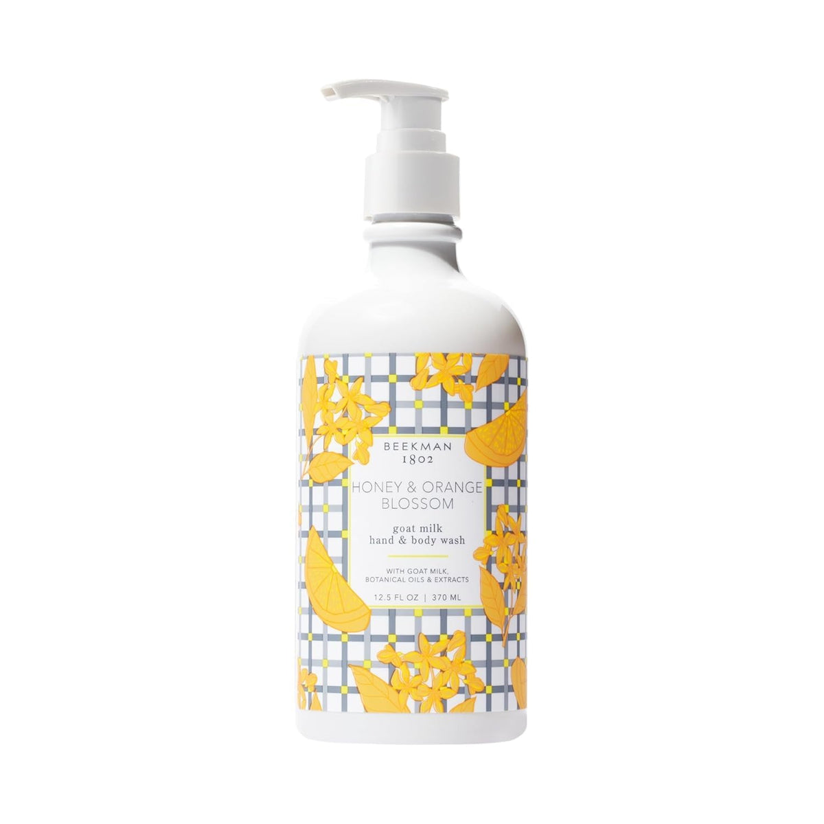 Beekman 1802 front bottle showing Honey & Orange Blossom and benefits