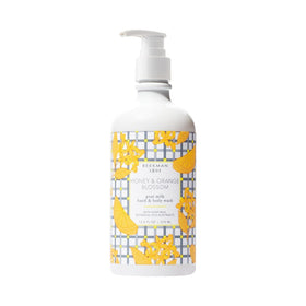 Beekman 1802 front bottle showing Honey & Orange Blossom and benefits