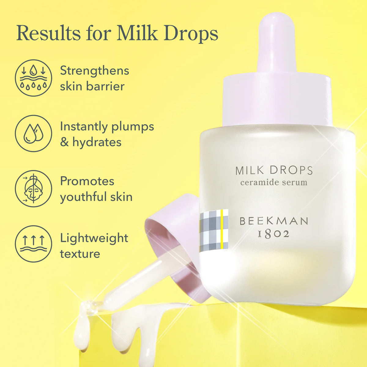 Beekman 1802 goat milk ingredient visual emphasizing gentle exfoliation benefit
