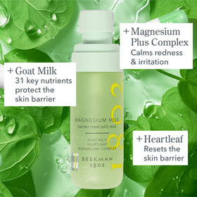 Beekman 1802 close-up of jelly mist texture highlighting fast absorption
