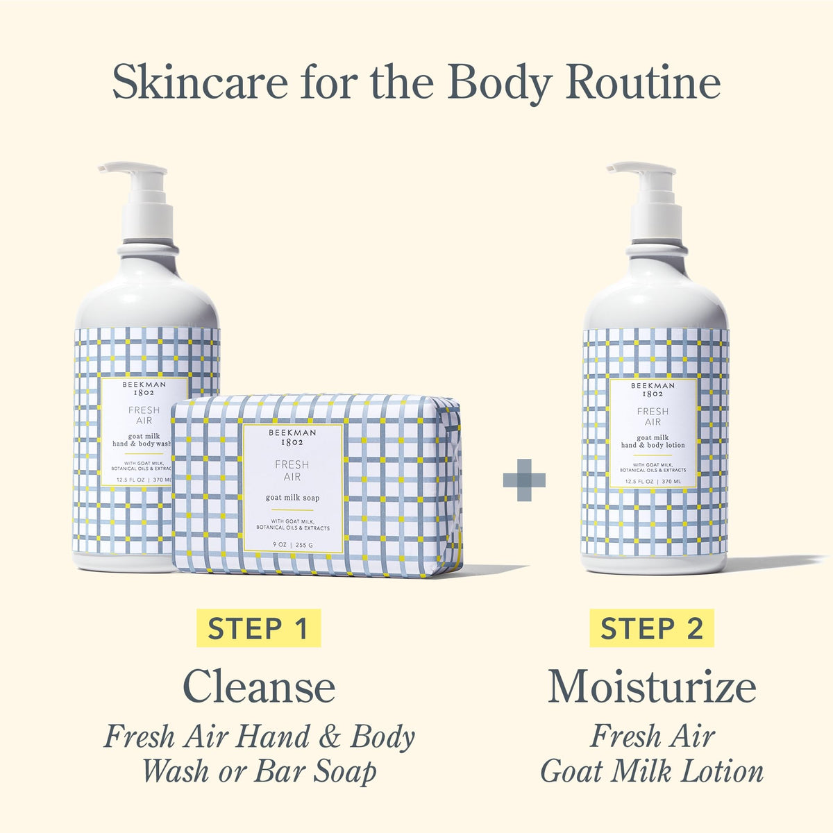 Beekman 1802 Fresh Air bottle on bathroom vanity for daily ritual